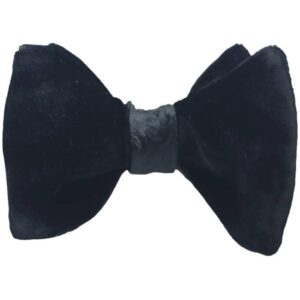 Bespoke Italian Silk and Velvet Handmade Pre-Tied Bow Tie