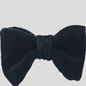 Bespoke Black Velvet Handmade Silk Bow Tie